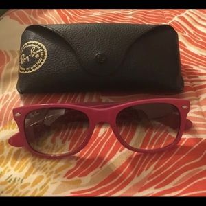 Hot pink ray ban sunglasses